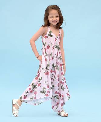 Soft Pink Berry Palazzo Jumpsuit Kids 2