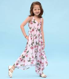 Soft Pink Berry Palazzo Jumpsuit Kids