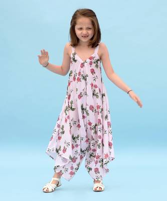 Soft Pink Berry Palazzo Jumpsuit Kids 1