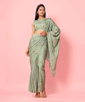 Seafoam Green Saree Set 1