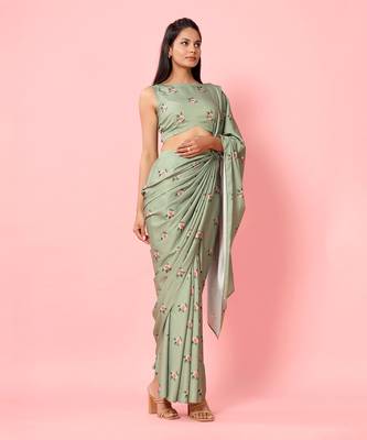 Seafoam Green Saree Set 2