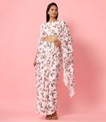 Soft Pink Berry Saree Set