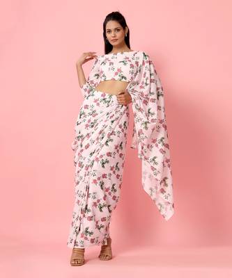 Soft Pink Berry Saree Set 2