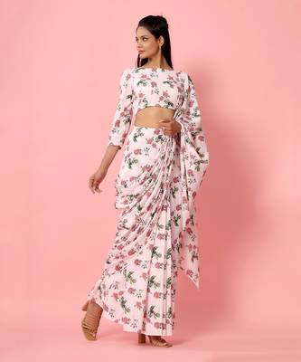 Soft Pink Berry Saree Set 4