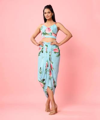Striped Lungi Skirt & Top Set 1