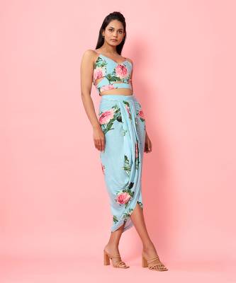 Striped Lungi Skirt & Top Set 2