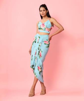 Striped Lungi Skirt & Top Set 3