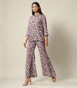 Persian Blue Shirt Kurti & Pants Set