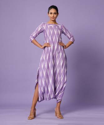 Purple Ikat Dhoti Jumpsuit 2