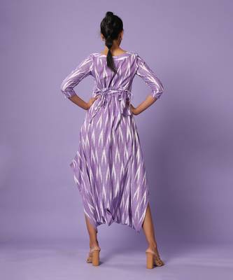 Purple Ikat Dhoti Jumpsuit 5