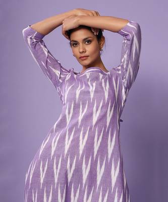 Purple Ikat Dhoti Jumpsuit 6