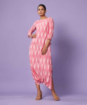 Pink Ikat Dhoti Jumpsuit 2
