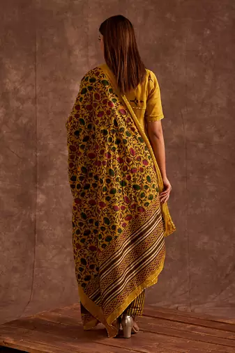 Mustard Handblocked Suit