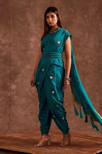 Aqua Drape Saree