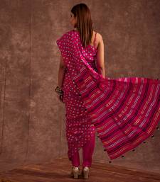 Fuscia Drape Saree