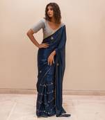 Yale Blue Gotapatti Saree Set