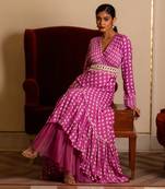 Purple Pintuck Dress