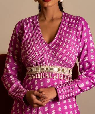 Purple Pintuck Dress 2