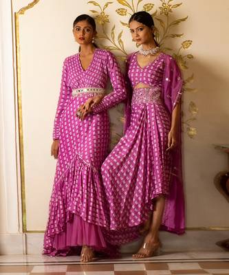 Purple Pintuck Dress 3