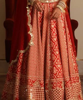 Rustic Red Bridal Lehenga Set 4