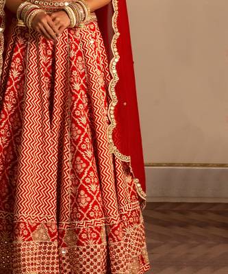 Rustic Red Bridal Lehenga Set 5