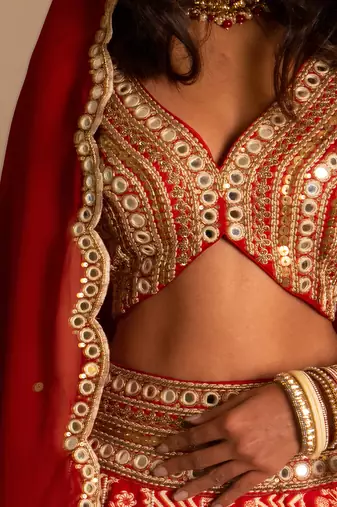 Rustic Red Bridal Lehenga Set