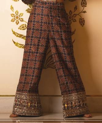 Ajrakh Print Tie-At-Waist Pant Coat Set 4