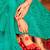 Teal Green Net Embroidered Semi Stitched Lehenga