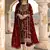 Maroon Colour Embroidered Georgette Fabric Semi Stiched Festive Salwaar Kameez