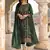 Green Colour Embroidered Georgette Fabric Semi Stiched Festive Salwaar Kameez