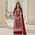 Dark Red Color Net Fabric Salwar Suit In Net Fabric With Embroidery As