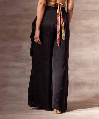 Black Satin Dhoti Pants 4