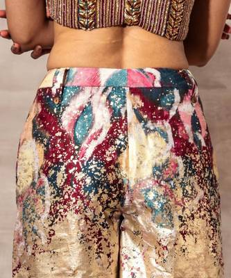 Ikat Raw silk Shorts 4