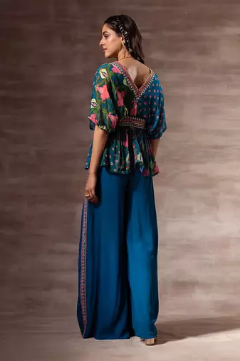 Lotus Crepe Palazzo Pants