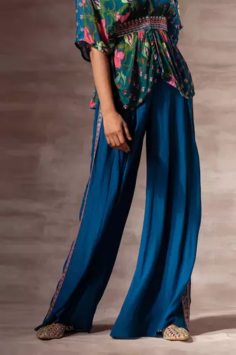 Lotus Crepe Palazzo Pants