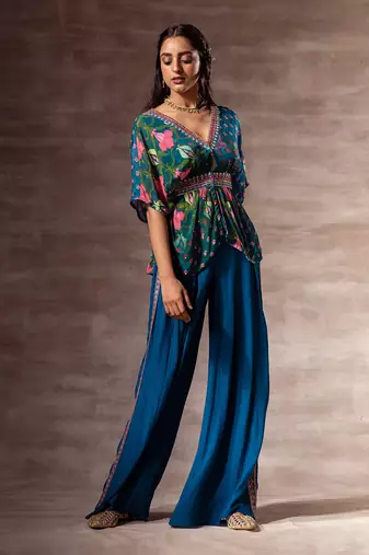 Lotus Crepe Palazzo Pants