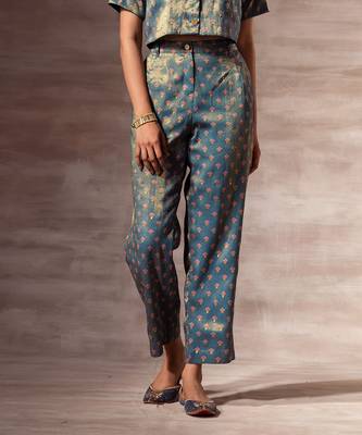 Teal Blue - Metallic Pants 2