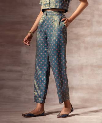 Teal Blue - Metallic Pants 3