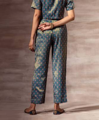 Teal Blue - Metallic Pants 4