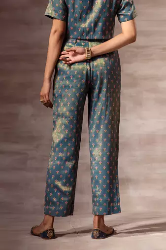 Teal Blue - Metallic Pants