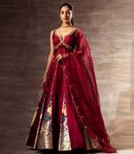 Ikat Mulberry silk Anarkali & Dupatta