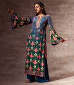 Lotus Long length Kurta with flared sleeves