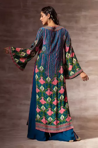 Lotus Long length Kurta with flared sleeves