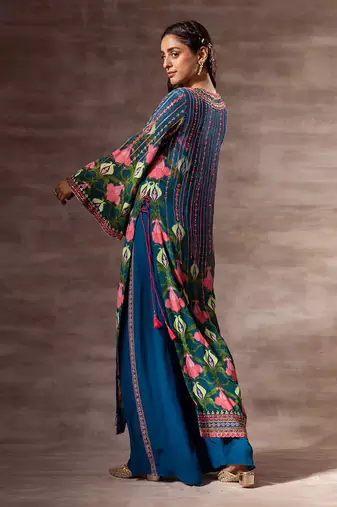 Lotus Long length Kurta with flared sleeves