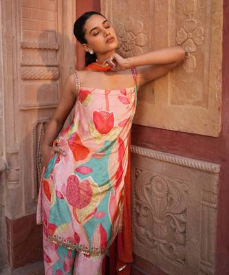 Cowl Neck Kurti Set 2