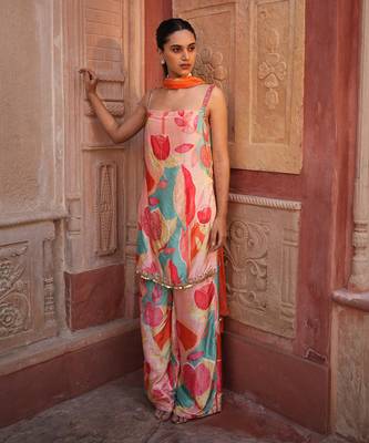 Cowl Neck Kurti Set 1
