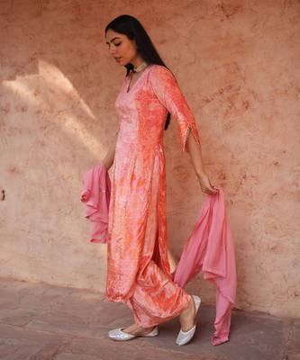 Millennial Pink Kurta Set  2