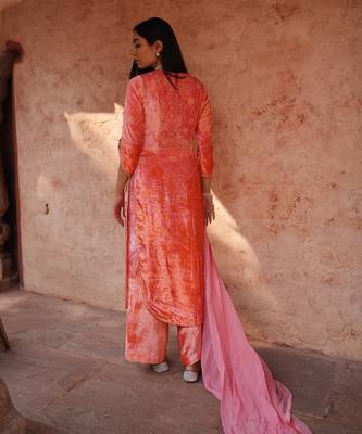 Millennial Pink Kurta Set  4