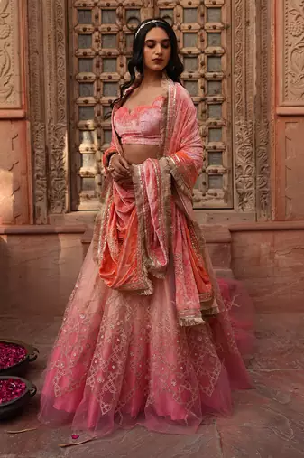 Ombre Lehenga Set