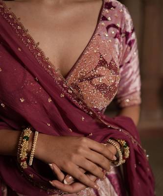 Floral Print Lahenga With Blouse And Dupatta 3